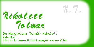 nikolett tolmar business card