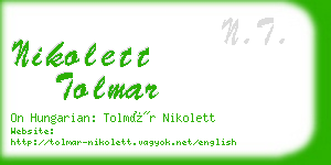 nikolett tolmar business card